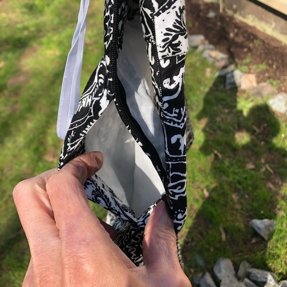 LRL Cotton Black & White flare Skirt 6P - Picture 8 of 12